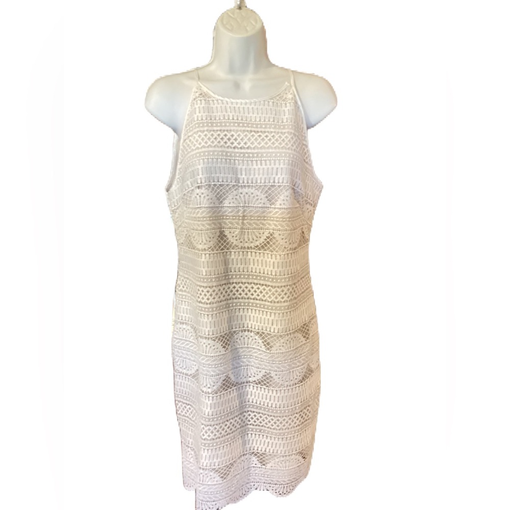 WHBM crochet halter dress. S